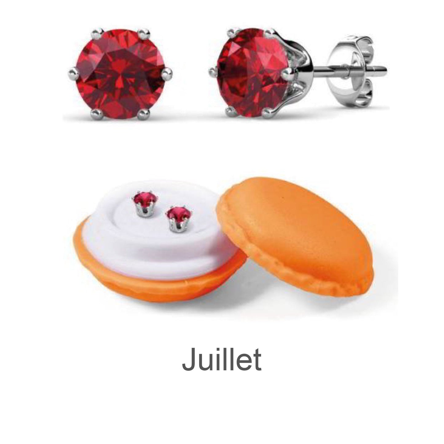 Boucles d'oreilles en cristal autrichien avec pierres de naissance - Élégance personnalisée