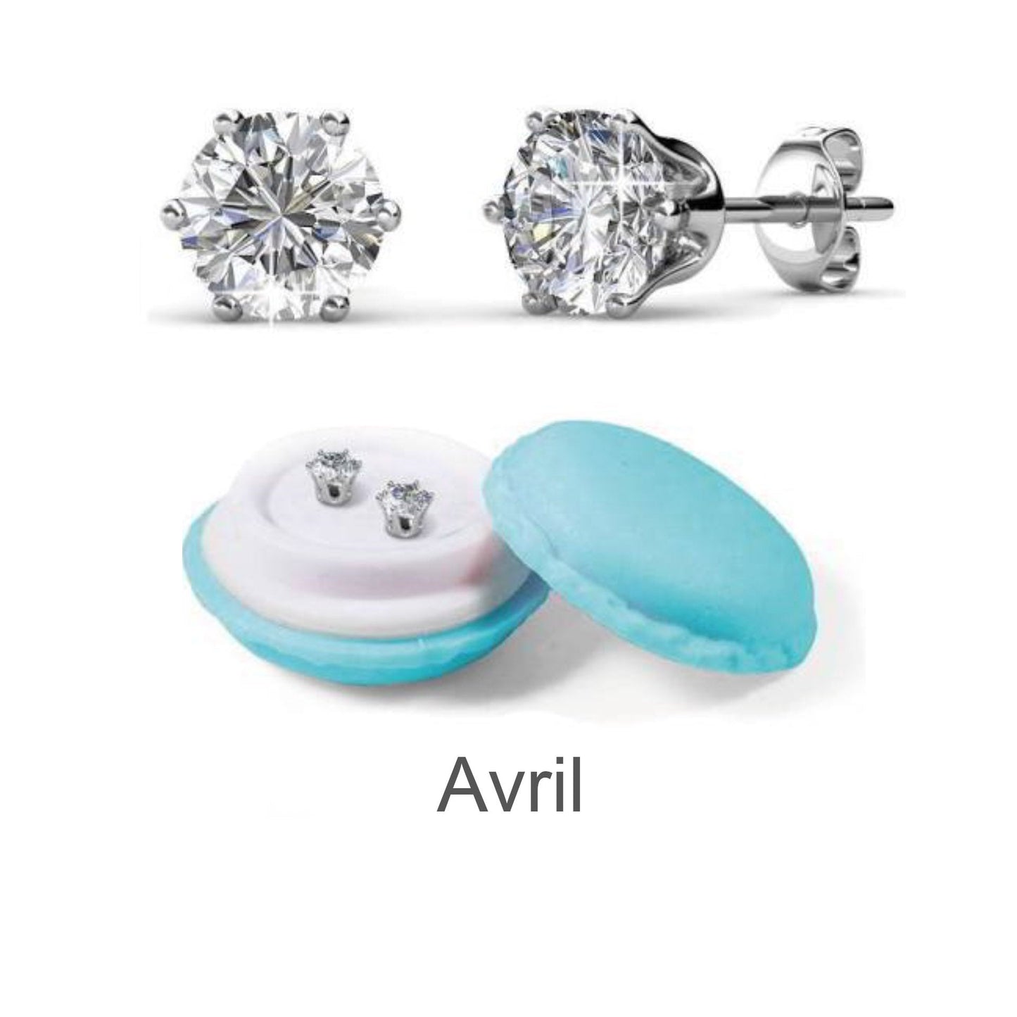 Boucles d'oreilles en cristal autrichien avec pierres de naissance - Élégance personnalisée