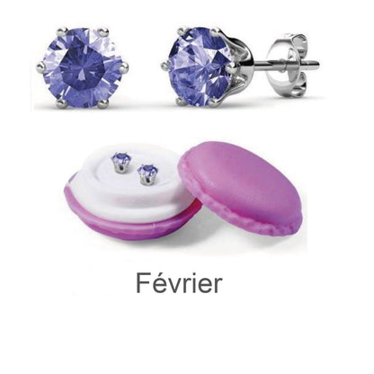 Boucles d'oreilles en cristal autrichien avec pierres de naissance - Élégance personnalisée