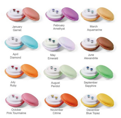 Boucles d'oreilles en cristal autrichien avec pierres de naissance - Élégance personnalisée