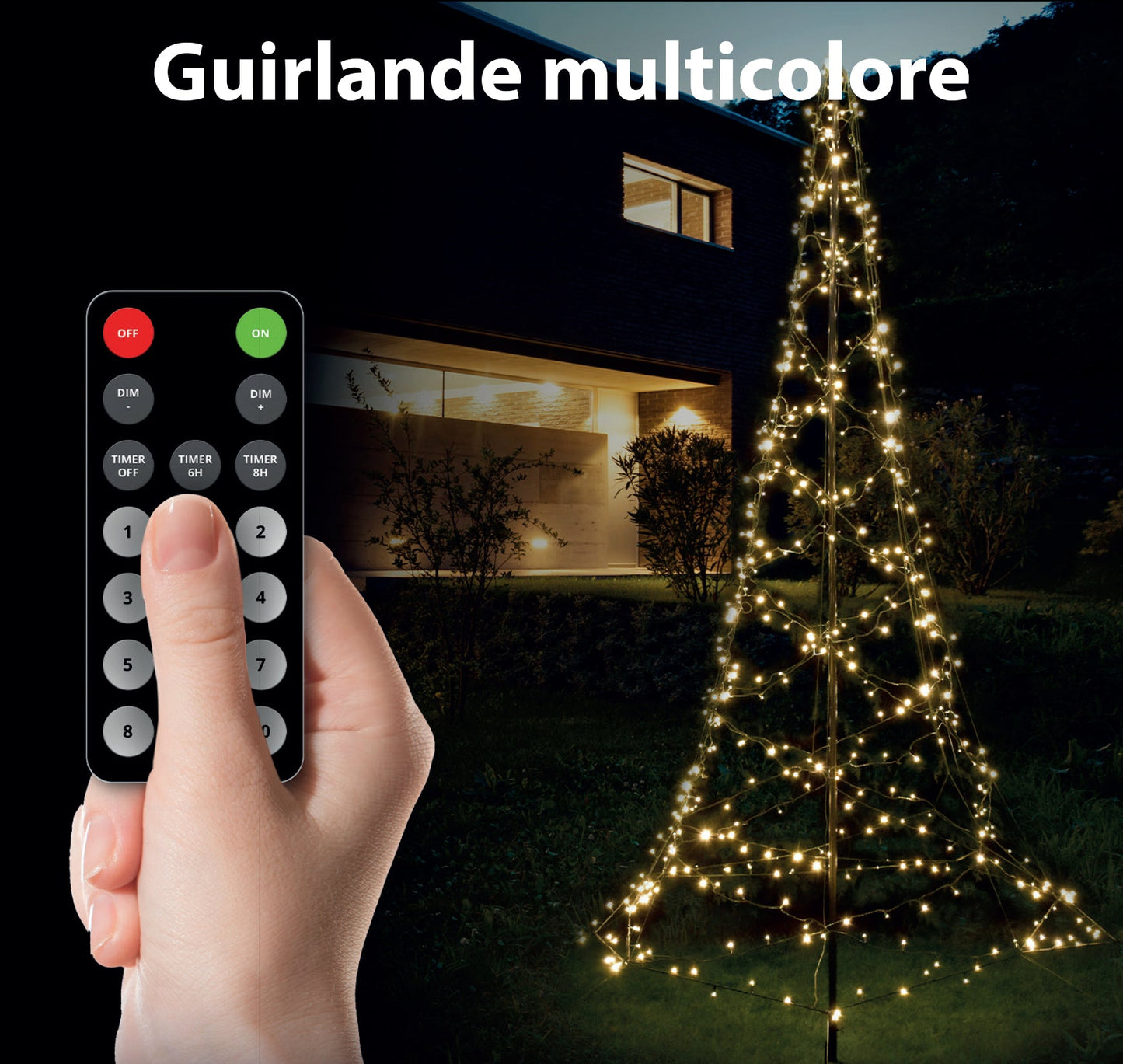 Sapin de Noël en Guirlande Lumineuse avec Télécommande – Éclairez vos Fêtes !