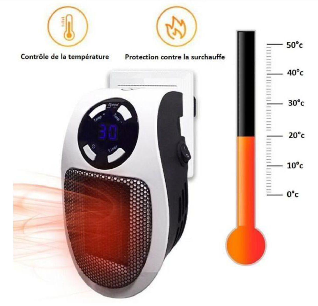 Mini Radiateur Électrique Compact et Pratique