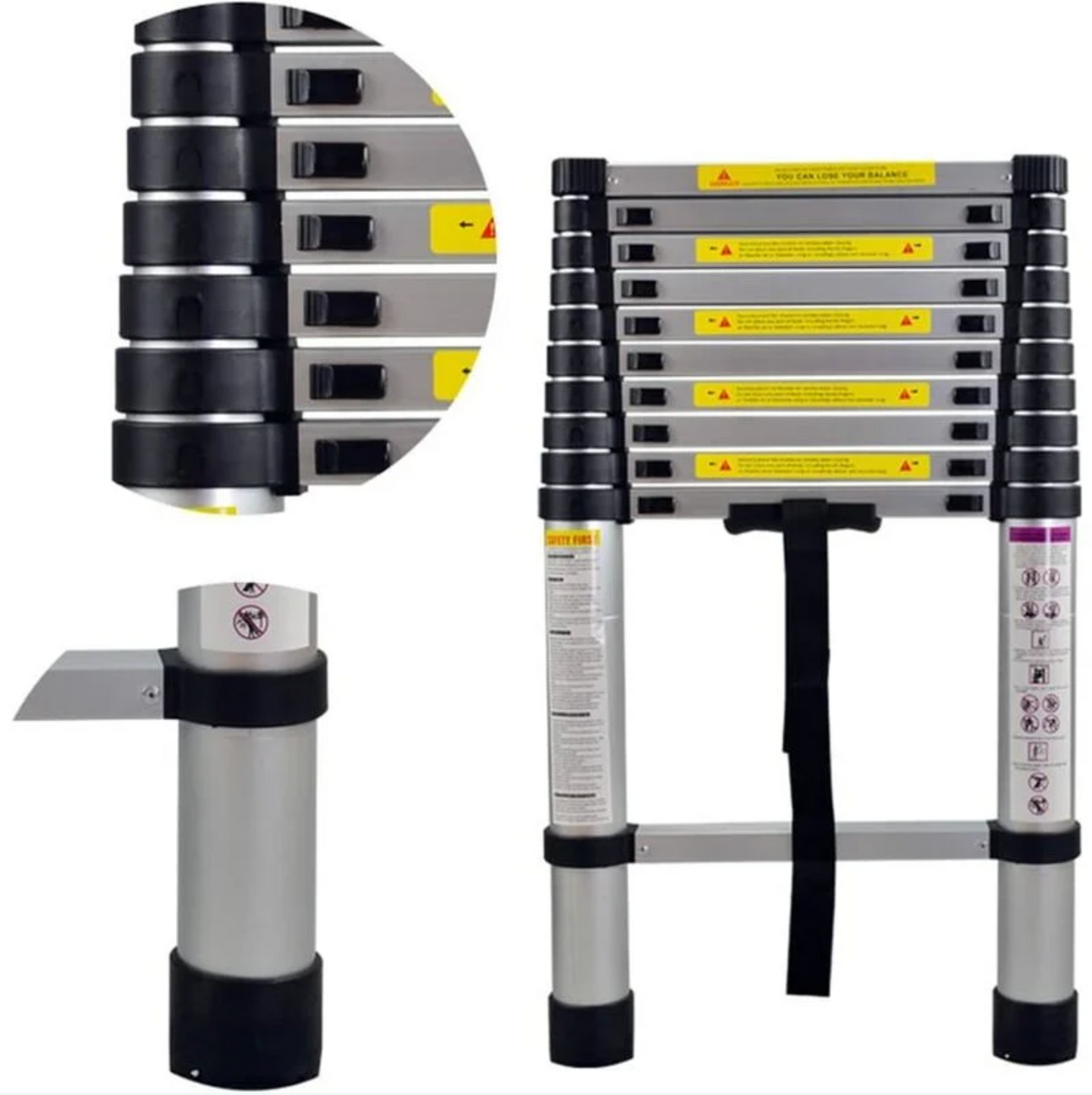 Échelle Télescopique Multi-Fonction en Aluminium 2 mètres - Pratique et Robuste