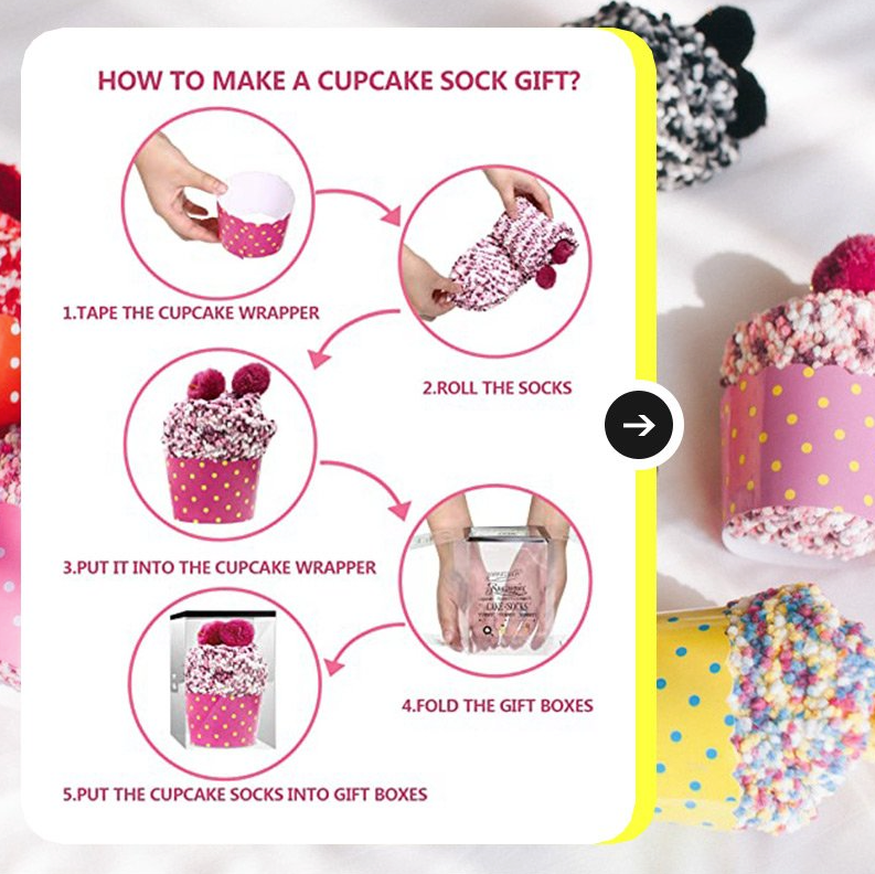 Chaussettes Polaires CupCake : Douceur et Chaleur pour l’Hiver!