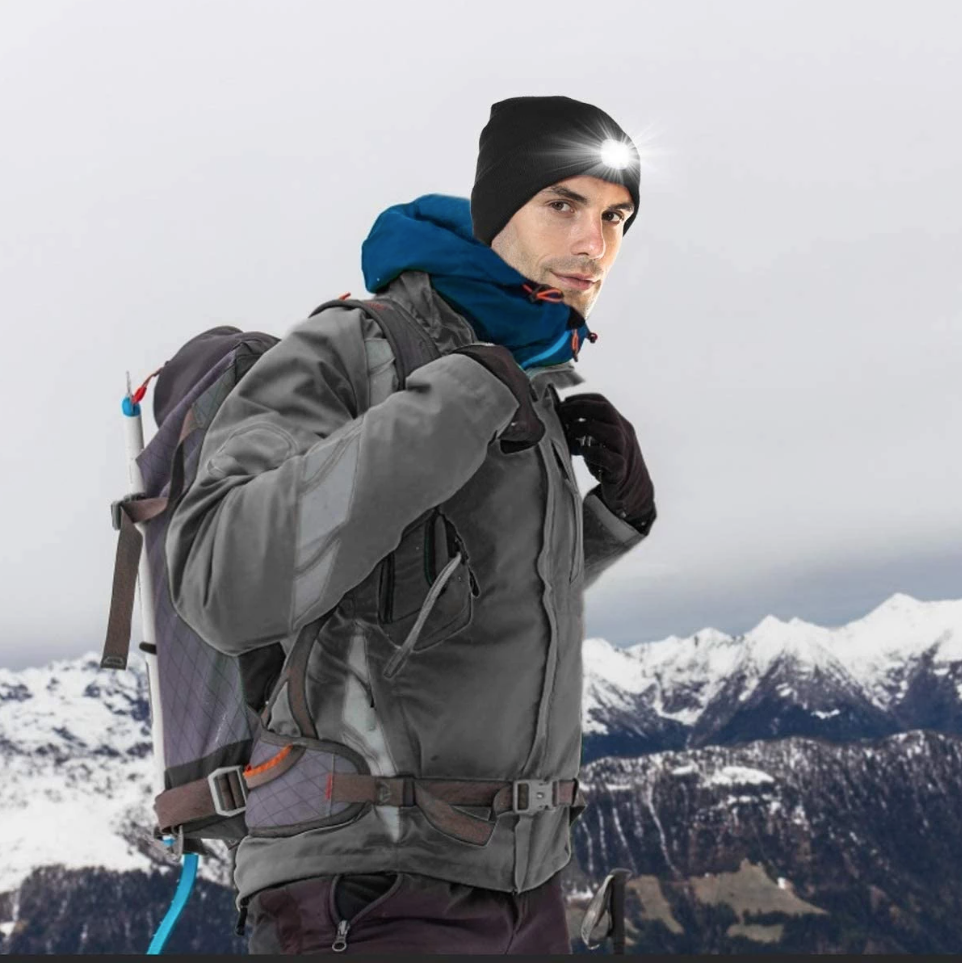 Bonnet d'hiver avec LED intégrée : chaleur et éclairage en un seul accessoire !
