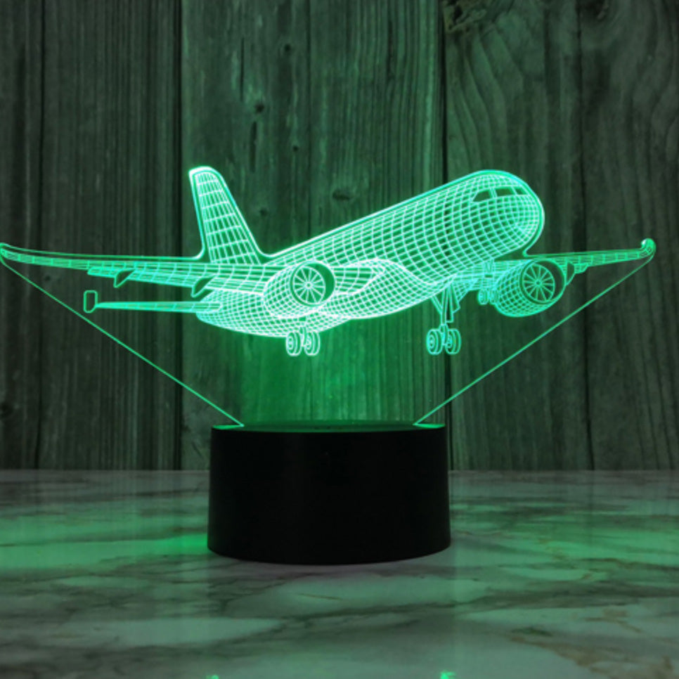 Lampe de Chevet 3D Avion - Éclairez Vos Nuits avec Style!