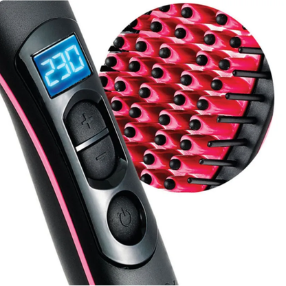 Brosse à Cheveux Lissante LCD Chauffage Rapide, pour un Lissage Parfait en Un Clin d'Œil