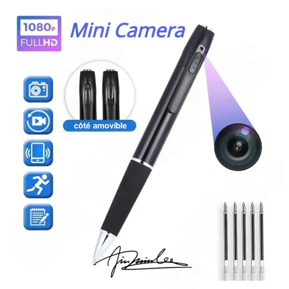 Stylo Espion avec Caméra HD et Micro Intégré - Enregistrement Discret