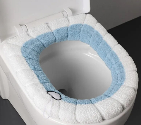 Coussin de Toilette en Peluche Chaud et Confortable