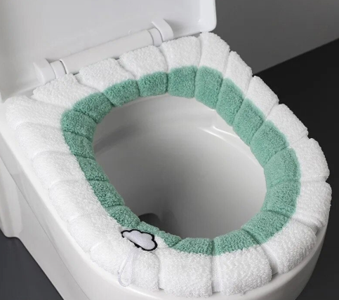 Coussin de Toilette en Peluche Chaud et Confortable