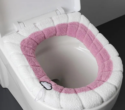 Coussin de Toilette en Peluche Chaud et Confortable