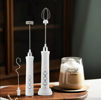 Mini Fouet Électrique Sans Fil 3 en 1 - Puissance et Praticité à Portée de Main