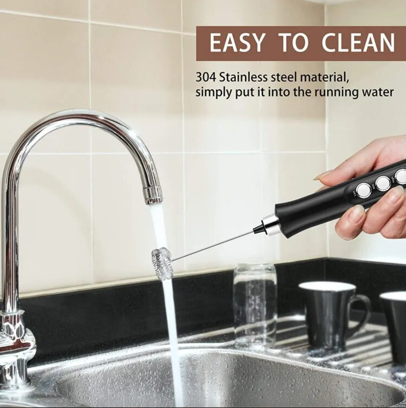 Mini Fouet Électrique Sans Fil 3 en 1 - Puissance et Praticité à Portée de Main