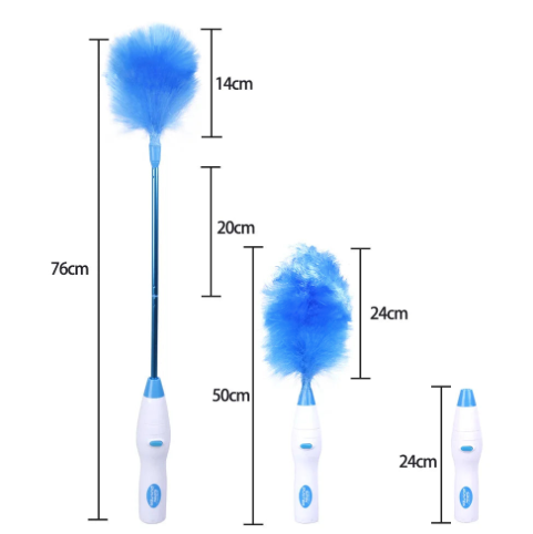 Plumeau électrique réglable avec 2 brosses incluses