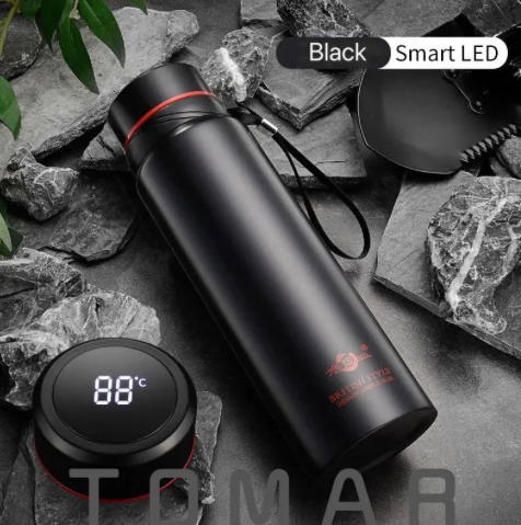 Bouteille Thermos en Acier Inoxydable avec Affichage LED de Température
