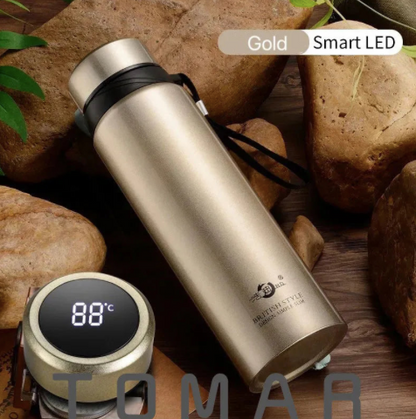 Bouteille Thermos en Acier Inoxydable avec Affichage LED de Température