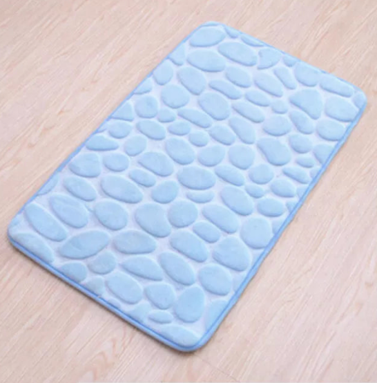 Tapis de bain antidérapant effet pavé - Confort et élégance pour votre salle de bain