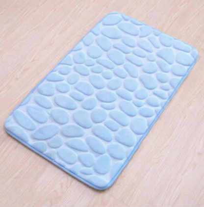 Tapis de bain antidérapant effet pavé - Confort et élégance pour votre salle de bain