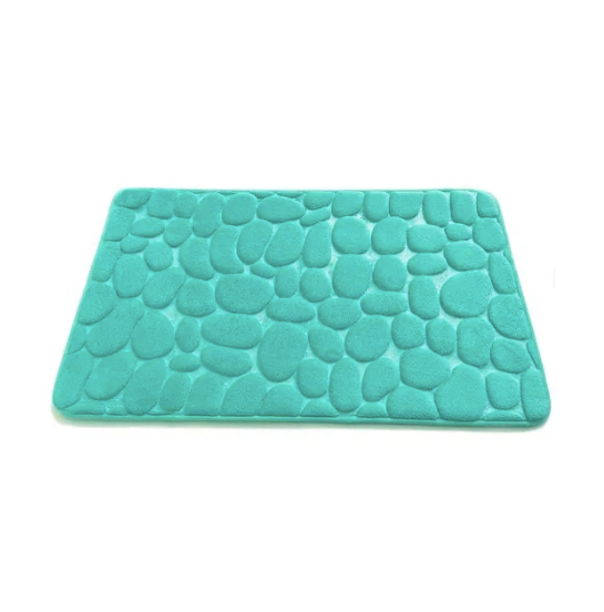 Tapis de bain antidérapant effet pavé - Confort et élégance pour votre salle de bain