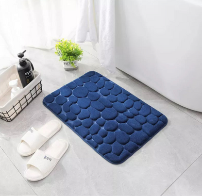 Tapis de bain antidérapant effet pavé - Confort et élégance pour votre salle de bain
