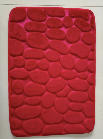 Tapis de bain antidérapant effet pavé - Confort et élégance pour votre salle de bain