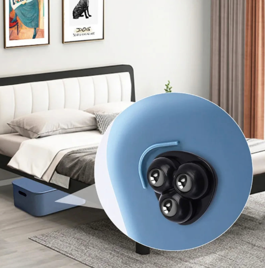 Mini Roulettes Auto-Adhésives en Acier Inoxydable - Lot de 8