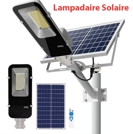Lampadaire Solaire Économique avec 120 LED et Télécommande