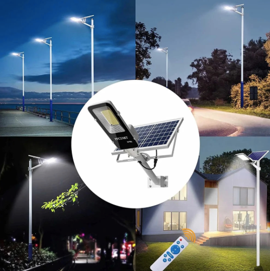 Lampadaire Solaire Économique avec 120 LED et Télécommande