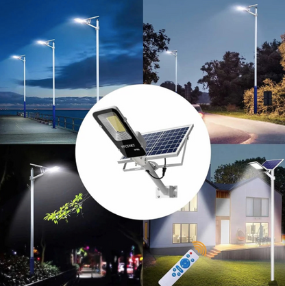 Lampadaire Solaire Économique avec 120 LED et Télécommande