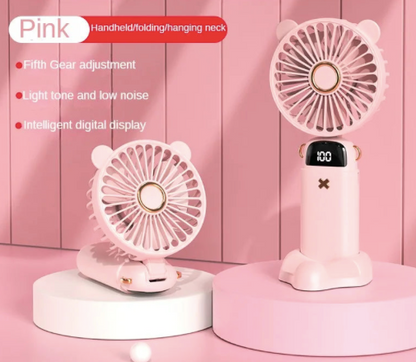 Mini Ventilateur Portable avec Support pour Téléphone – Rafraîchissement Instantané et Livraison Gratuite