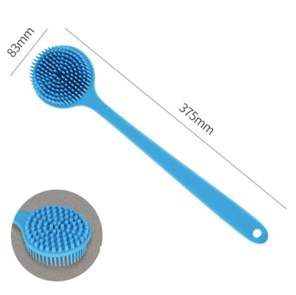 Brosse de bain en silicone à long manche pour un nettoyage parfait
