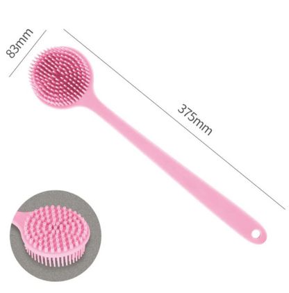 Brosse de bain en silicone à long manche pour un nettoyage parfait