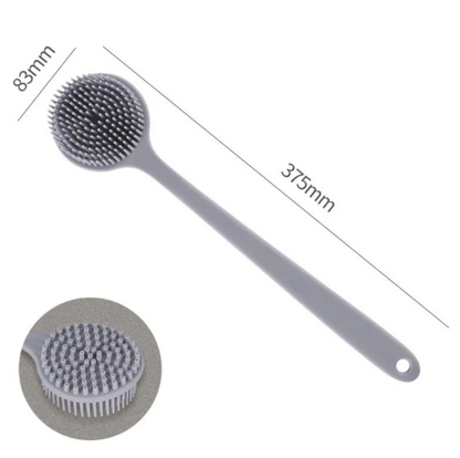 Brosse de bain en silicone à long manche pour un nettoyage parfait