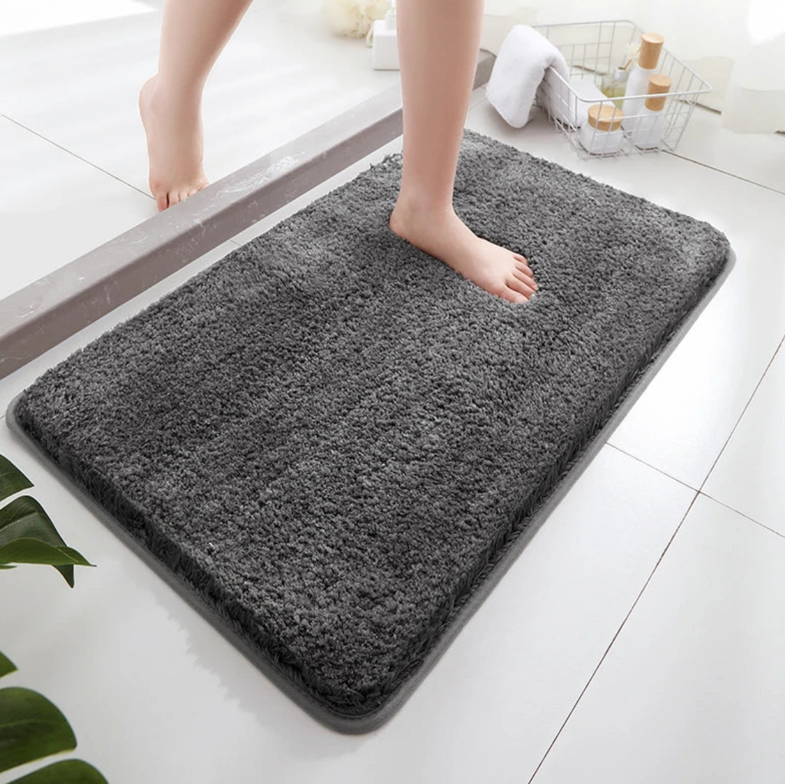 Tapis de bain peluche antidérapant pour un confort ultime