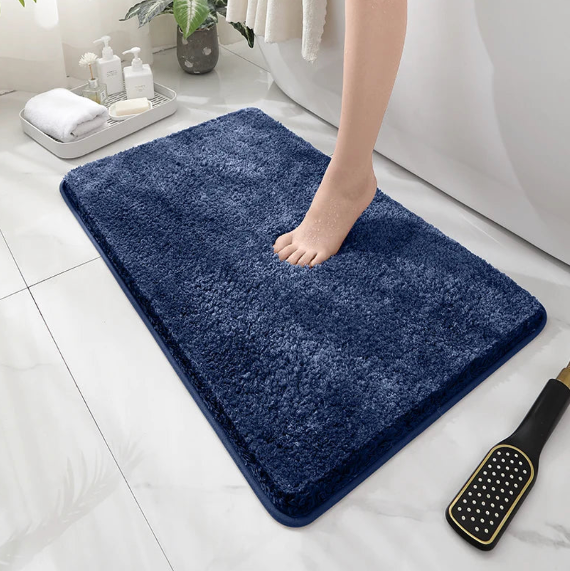 Tapis de bain peluche antidérapant pour un confort ultime