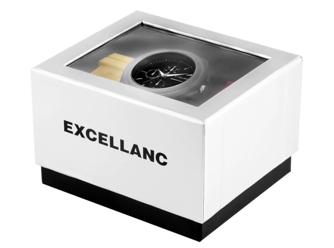 Coffret Excellanc pour homme : Montre élégante avec 2 bracelets interchangeables
