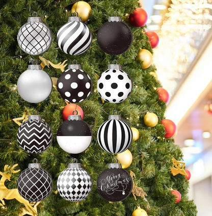 Ensemble Festif de 12 Boules de Noël