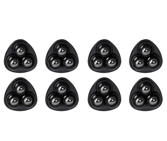 Mini Roulettes Auto-Adhésives en Acier Inoxydable - Lot de 8