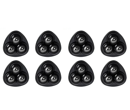 Mini Roulettes Auto-Adhésives en Acier Inoxydable - Lot de 8