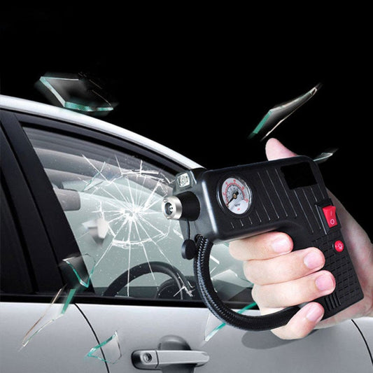 Gonfleur-compresseur de pneus 5-en-1 avec outils de sécurité intégrés