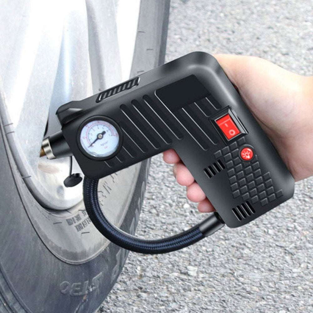 Gonfleur-compresseur de pneus 5-en-1 avec outils de sécurité intégrés