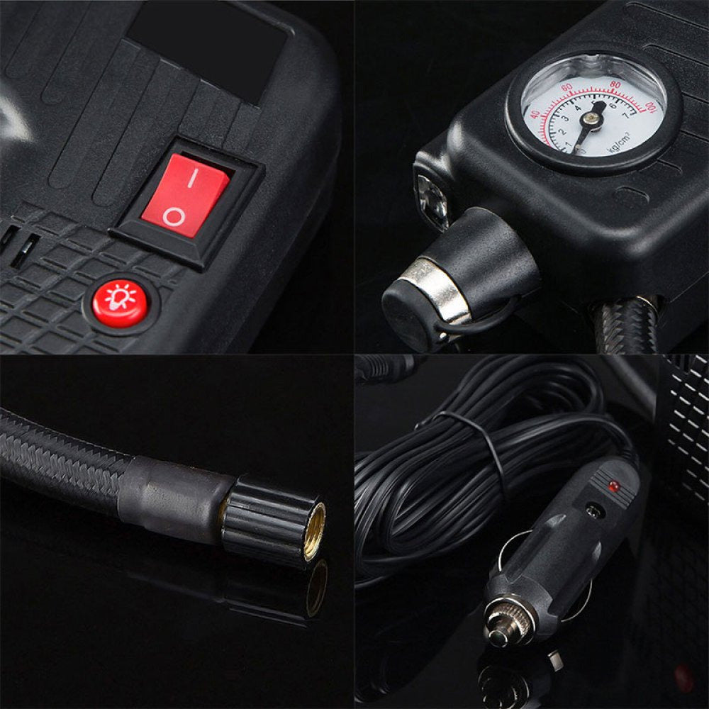 Gonfleur-compresseur de pneus 5-en-1 avec outils de sécurité intégrés