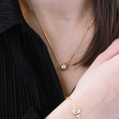 Ensemble Élégance Parures Moon et Birth Stone avec Cristaux Autrichiens