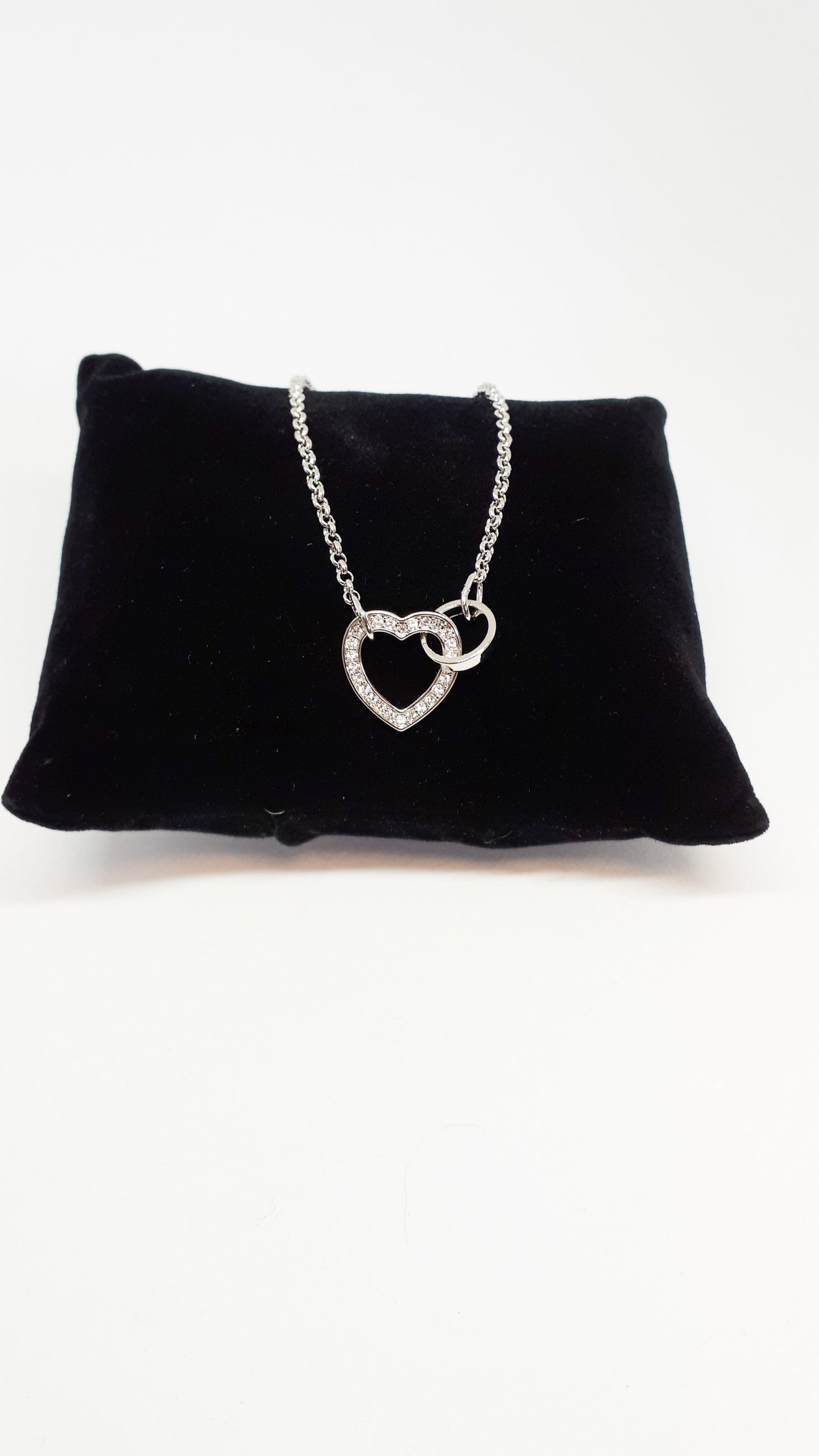 Bracelet en Laiton avec Cœur Verrouillé et Brillants Cristaux Autrichiens