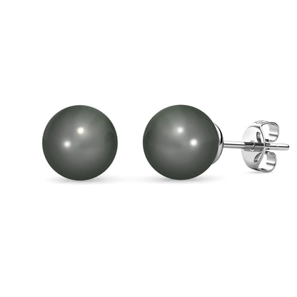 Coffret de 7 Boucles d'Oreilles en Rhodium avec Perles Autrichiennes élégantes