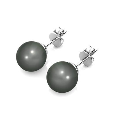 Coffret de 7 Boucles d'Oreilles en Rhodium avec Perles Autrichiennes élégantes