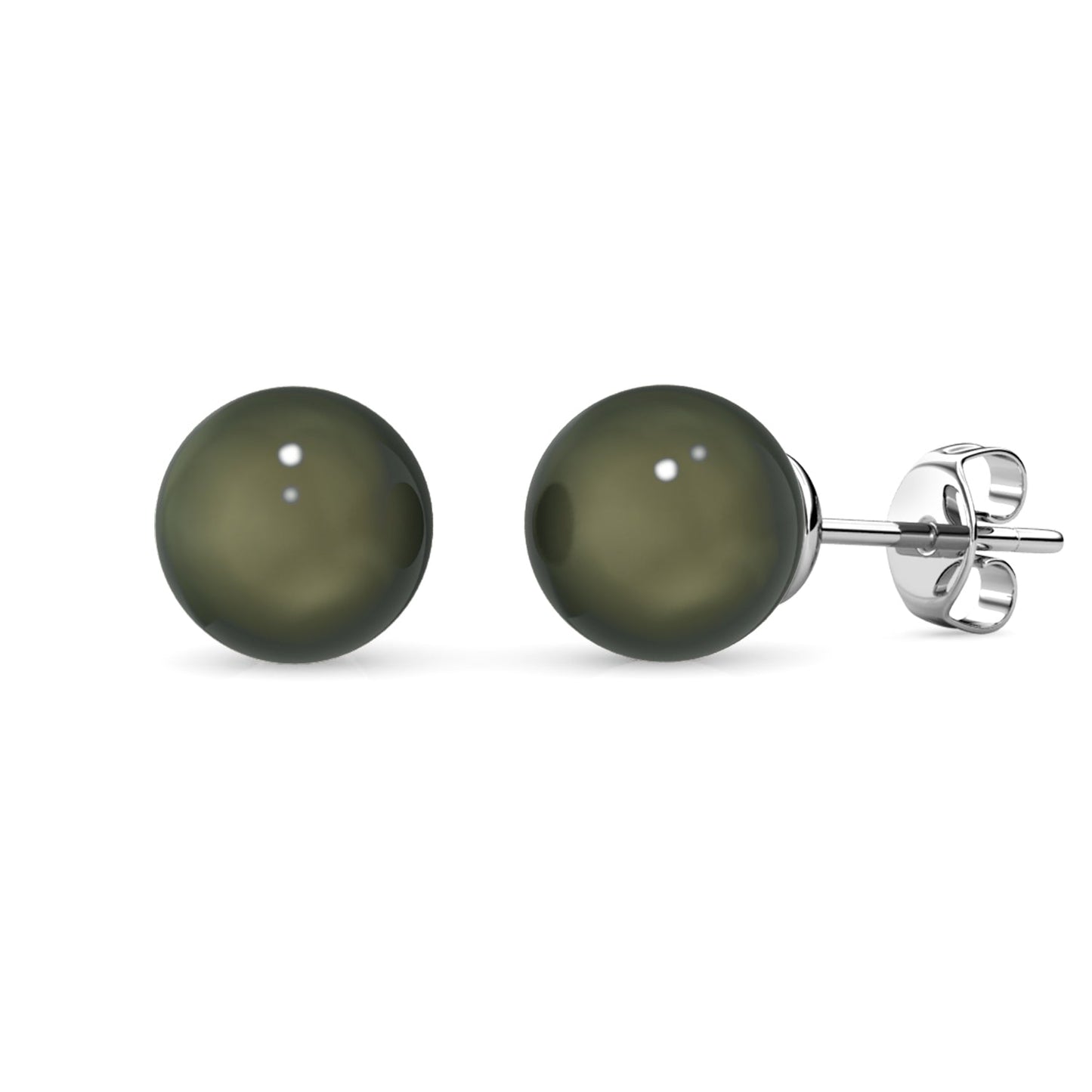 Coffret de 7 Boucles d'Oreilles en Rhodium avec Perles Autrichiennes élégantes