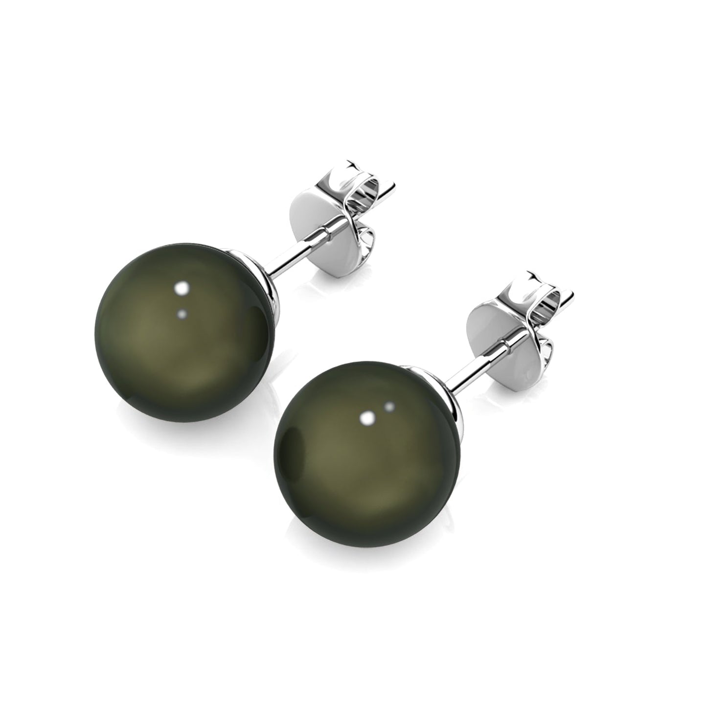 Coffret de 7 Boucles d'Oreilles en Rhodium avec Perles Autrichiennes élégantes