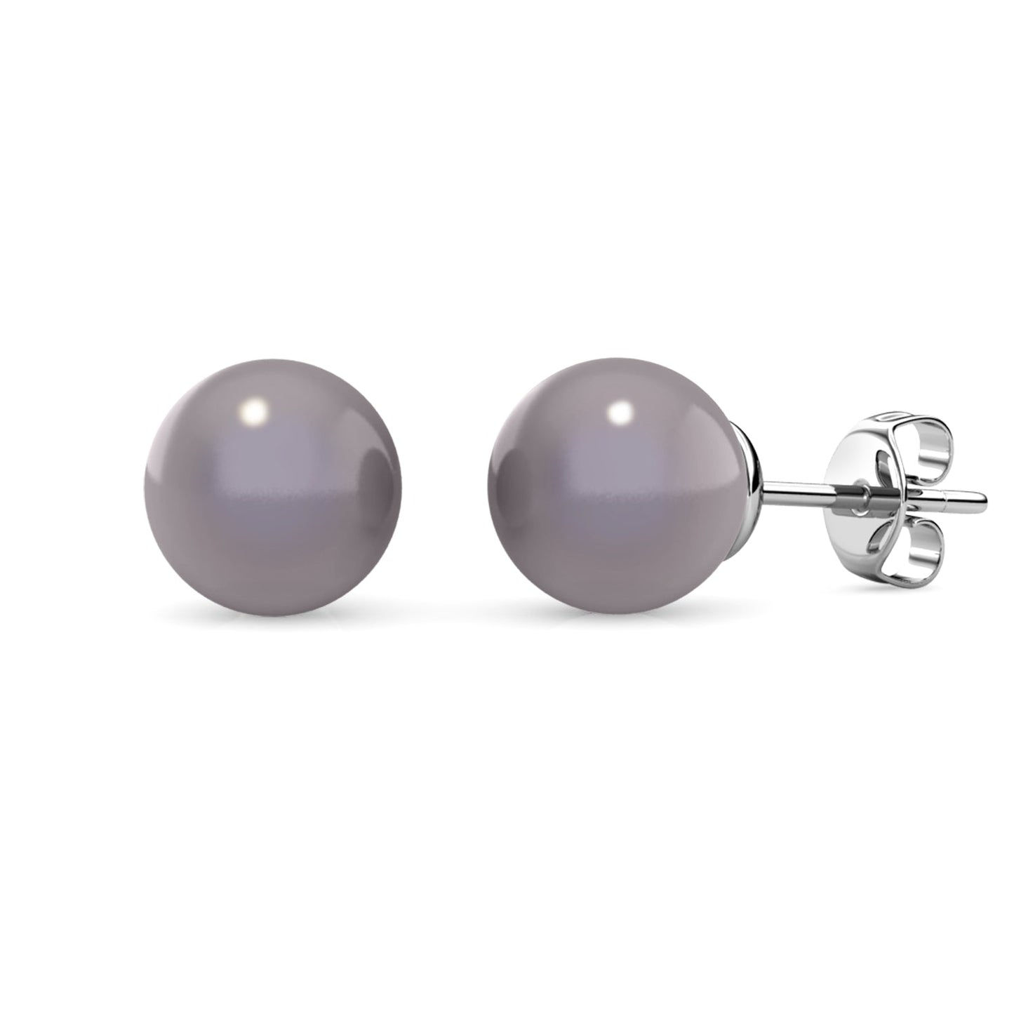 Coffret de 7 Boucles d'Oreilles en Rhodium avec Perles Autrichiennes élégantes