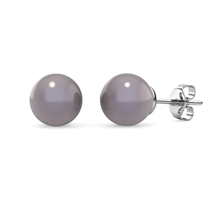 Coffret de 7 Boucles d'Oreilles en Rhodium avec Perles Autrichiennes élégantes